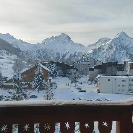 Plein Sud A Cote Jandri Express, Front De Neige, Vue Splendide, Label 2 Alpes, Classe 2 Etoiles Tourisme *
