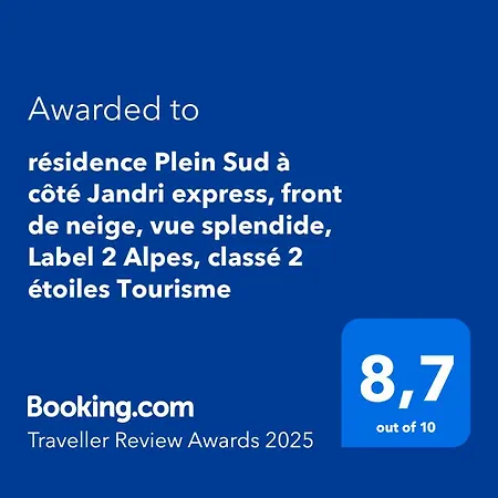 Plein Sud A Cote Jandri Express, Front De Neige, Vue Splendide, Label 2 Alpes, Classe 2 Etoiles Tourisme * Les Deux Alpes